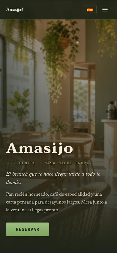 La misma web en el móvil