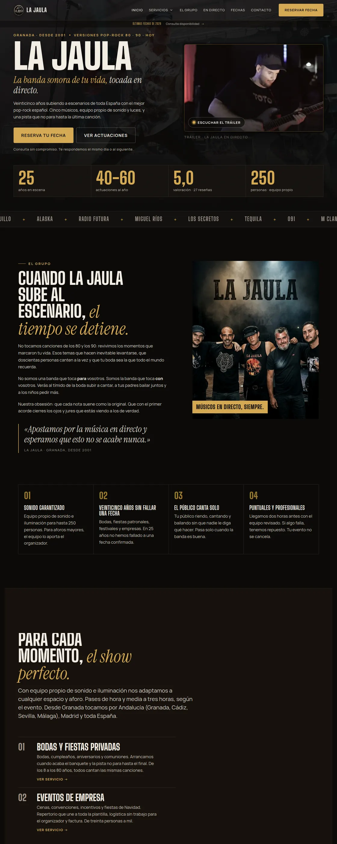 Web de La Jaula en el ordenador